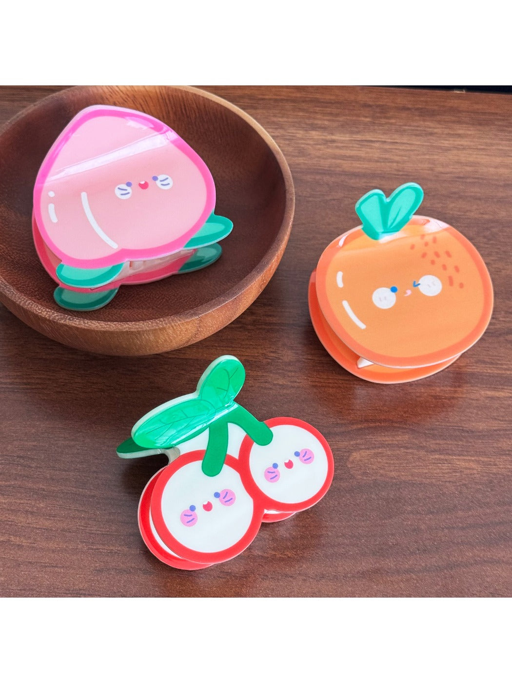 Beau - Cartoon Fruit Claw Clip High Ponytail