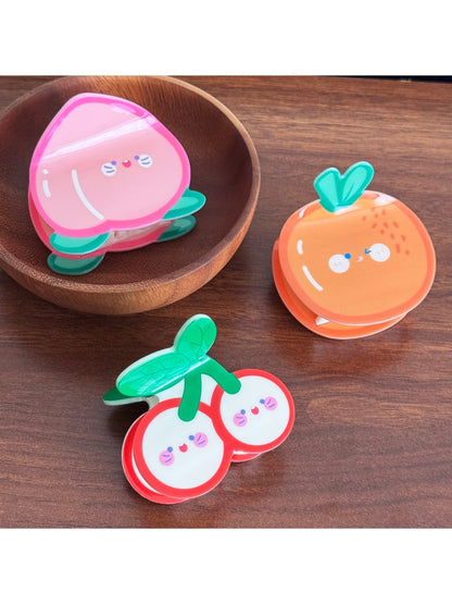 Beau - Cartoon Fruit Claw Clip High Ponytail