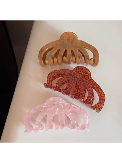 Beau - Curved Irregular Acetate Fiber Claw Clip