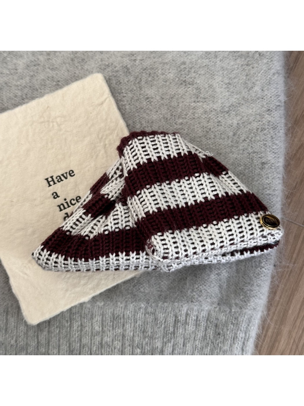 Gifty - Striped Knit Hair Accessories