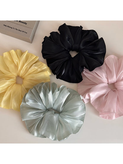 Gifty - Ruffled Sheen Polyester Fiber Scrunchie