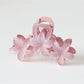 Beau - Transparent Floral Plastic Claw Hair Clip