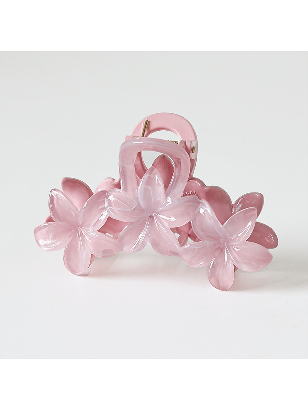 Beau - Transparent Floral Plastic Claw Hair Clip