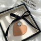 Keypus - Ribbon Accent Heart Pendant Key Ring Keychain
