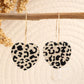 Earedge - Leopard Print Heart Shaped Earrings