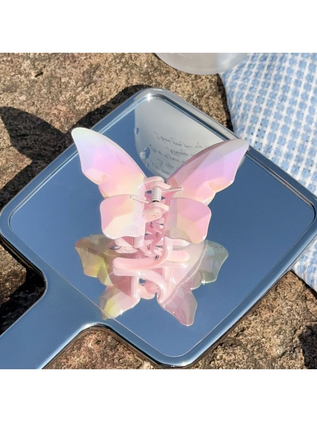 Beau - Gradient Plastic Flower Design Claw Clip