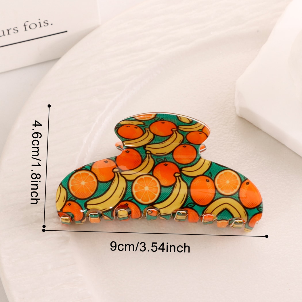 Beau - Fruit Theme Print Casual Claw Clip