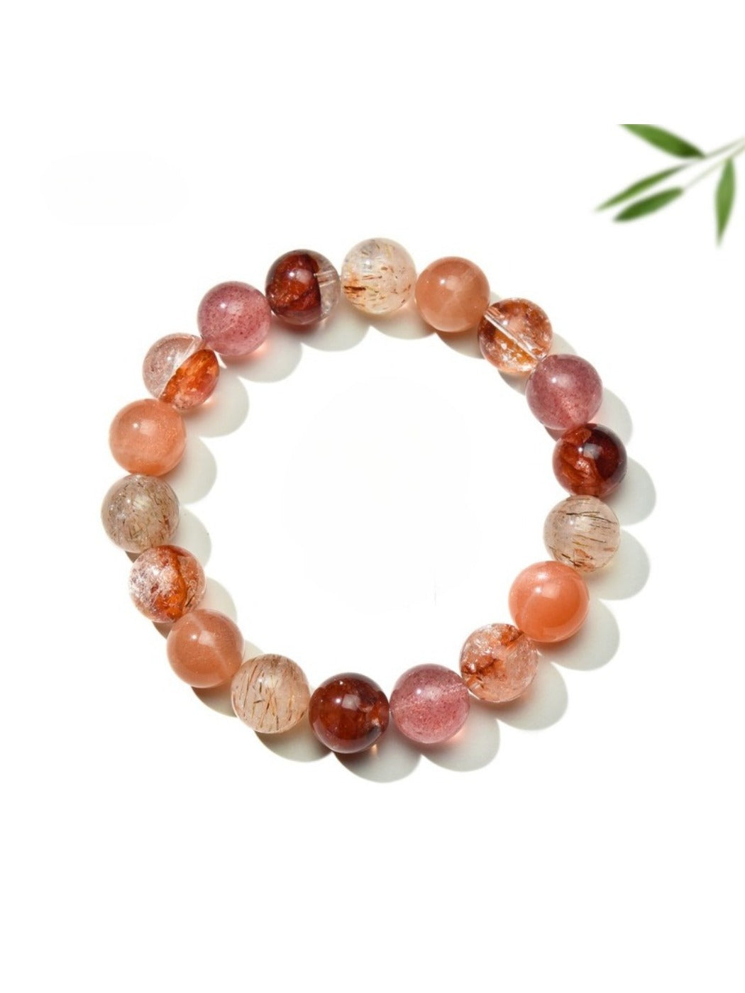 Lovra colorful crystal beaded bracelet with multicolored round beads on a white background