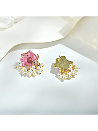 Earedge - Elegant Floral Beaded Earrings