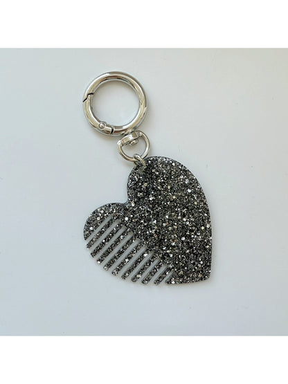 Keypus - Sparkling Heart Comb Keychain