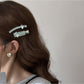 Side view of Beau chic flat hair clip highlighting thin profile