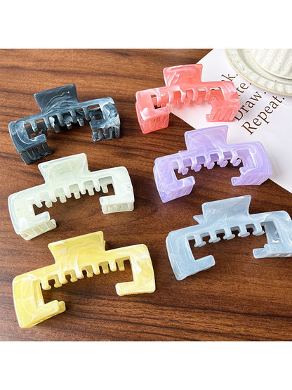 Beau - Geometric Hollow Marble Claw Clip