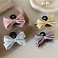 Beau - Polka Dot Bow Hair Claw Clip