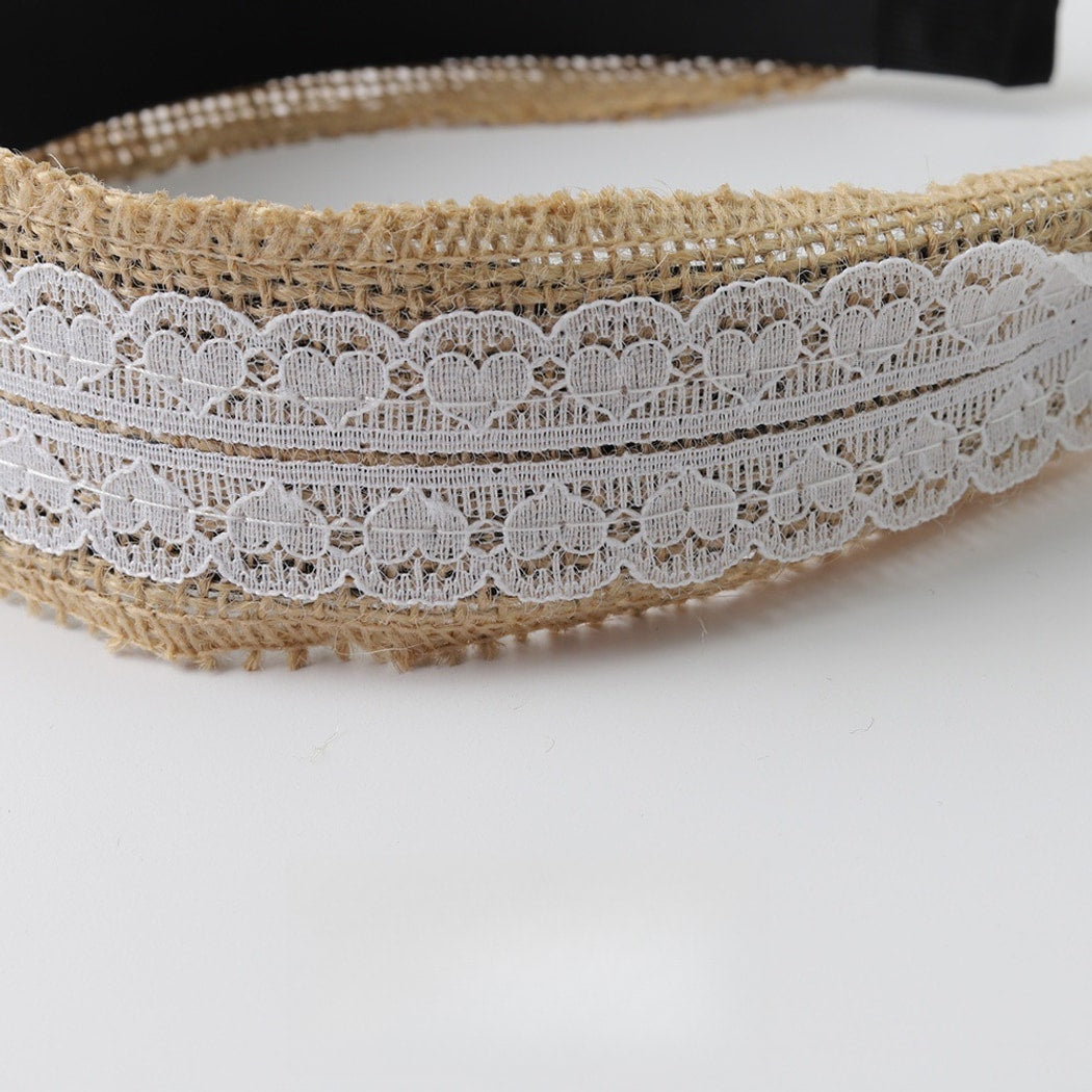Gifty - Retro Lace Woven Wide Headband