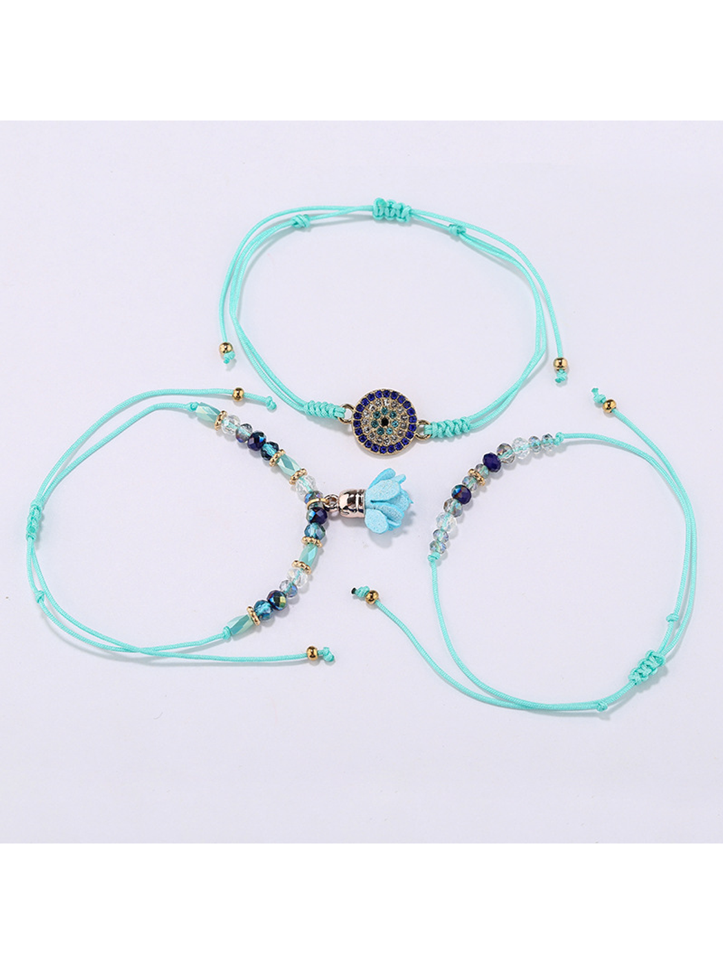 Lovra - Bohemian Beaded Flower Pendant Bracelet