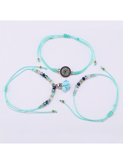 Lovra - Bohemian Beaded Flower Pendant Bracelet