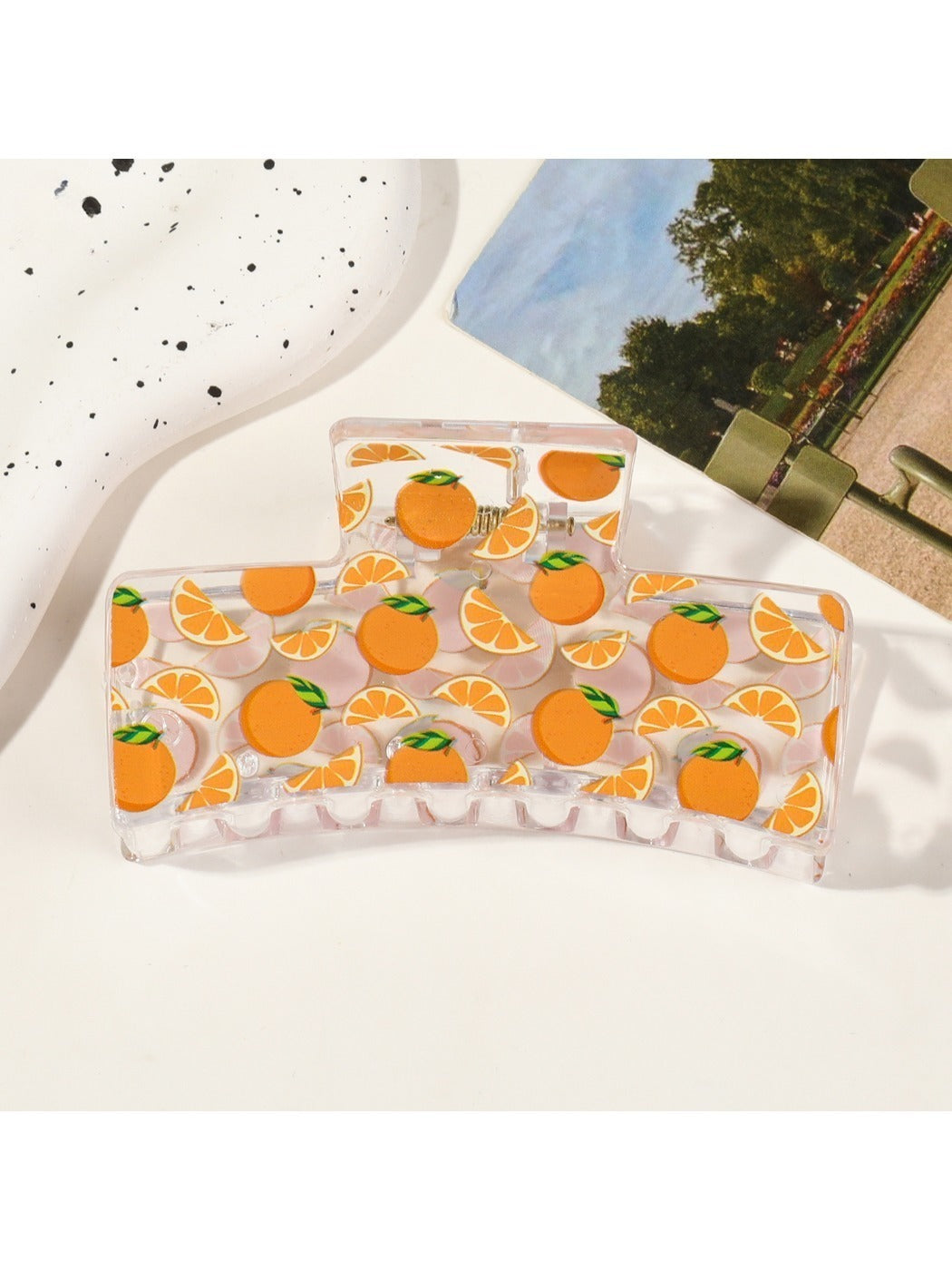 Beau - Minimalist Fruit Pattern Hair Claw Clip