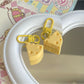 Keypus - Cute Cheese Shaped Bag Charm Alloy Keychain