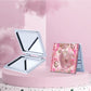 Mirroray - Butterfly Print PU Folding Makeup Mirror