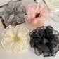 Gifty - Beaded Organza Layered Ruffled Hair Scrunchie