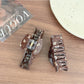 Beau - Brown Butterfly Print Hair Claw Clip