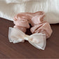 Gifty - Heart Polka Dot Sheer Textured Fabric Scrunchie