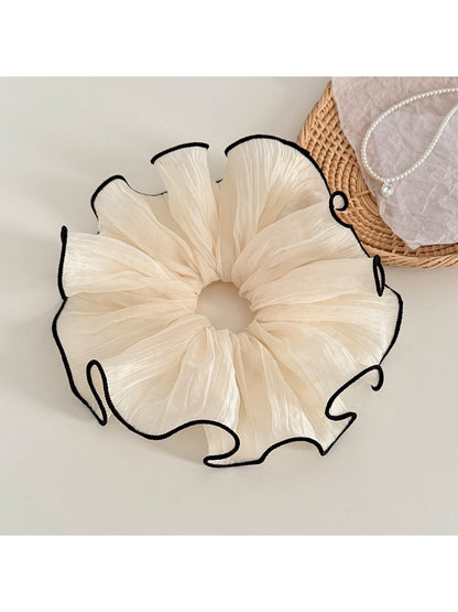 Gifty - Pleated Ruffle Edge Chiffon Scrunchie