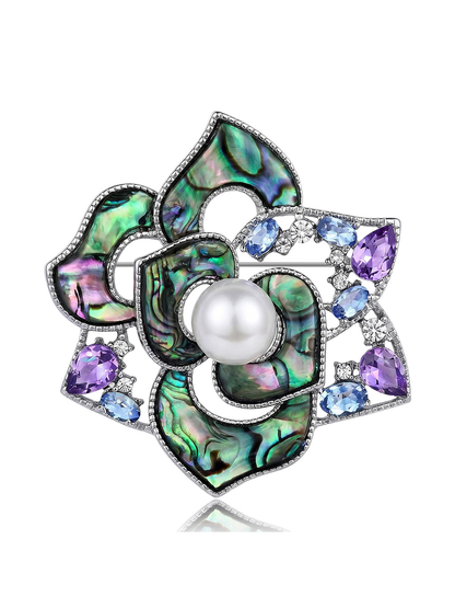 Brovia - Fashion Rose Flower Alloy Brooch