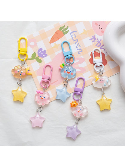 Keypus - Cute Cloud and Star Charm Keychain