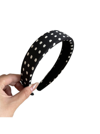 Gifty - Polka Dot Padded Fabric Wide Form Headband