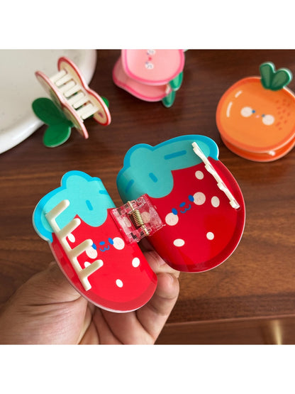 Beau - Cartoon Fruit Claw Clip High Ponytail