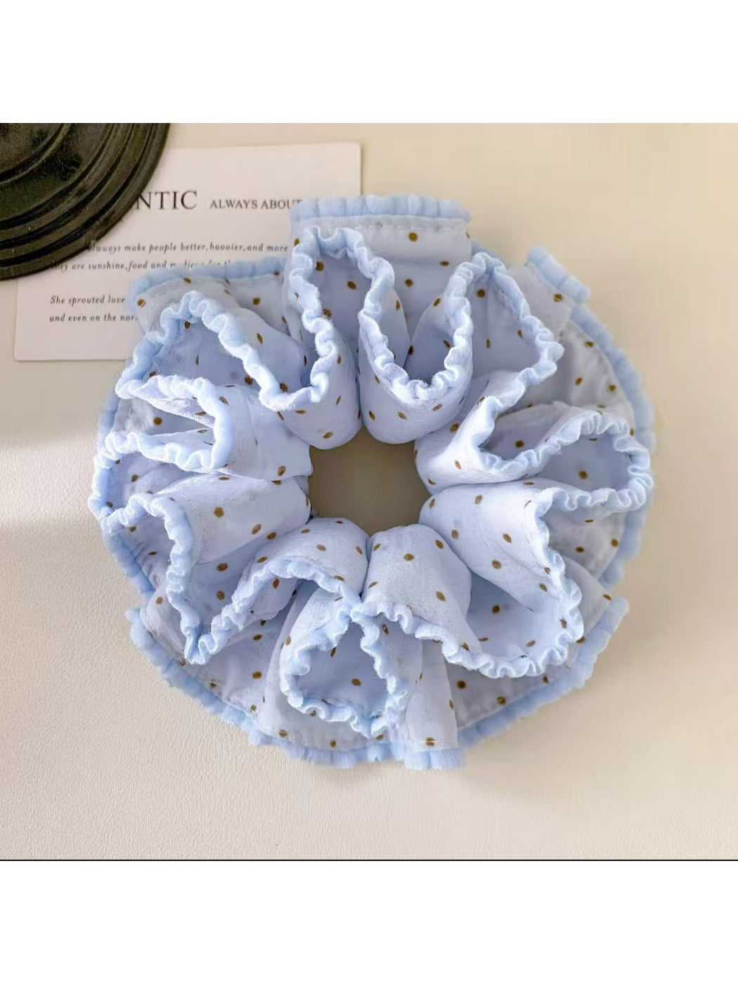 Gifty - Spring Summer Polka Dot Scrunchie