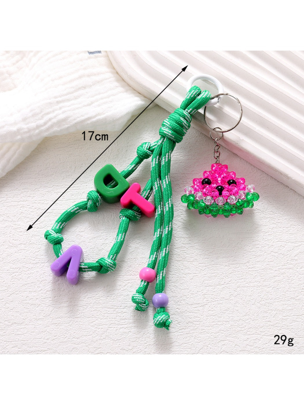 Keypus - 3D Watermelon Slice-Shaped Keychain
