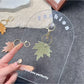 Keypus - Minimal Maple Leaf Bag Charm Alloy Keychain