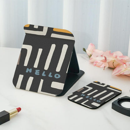 Mirroray - Geometric Double-Sided Print Folding Makeup Mirror