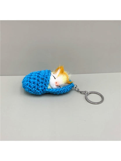 Keypus - Sleeping Cat Shaped Bag Charm Keychain