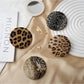 Mirroray - Vintage Leopard Print Round Compact Mirror