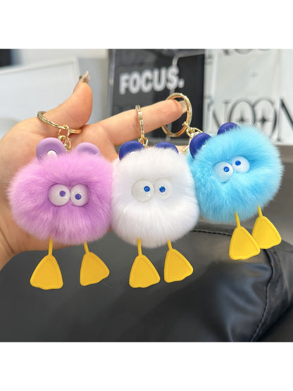 Keypus - Fluffy Duck Keychain For Bags Backpacks