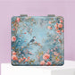 Mirroray - Foldable Floral Print Glass Makeup Mirror