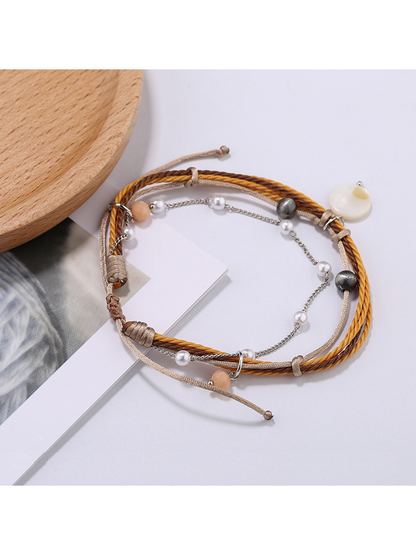 Lovra - Bohemian Beaded Pendant Wrap Bracelet