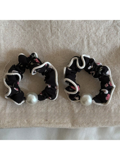 Gifty - Fabric Floral Print Hair Ring