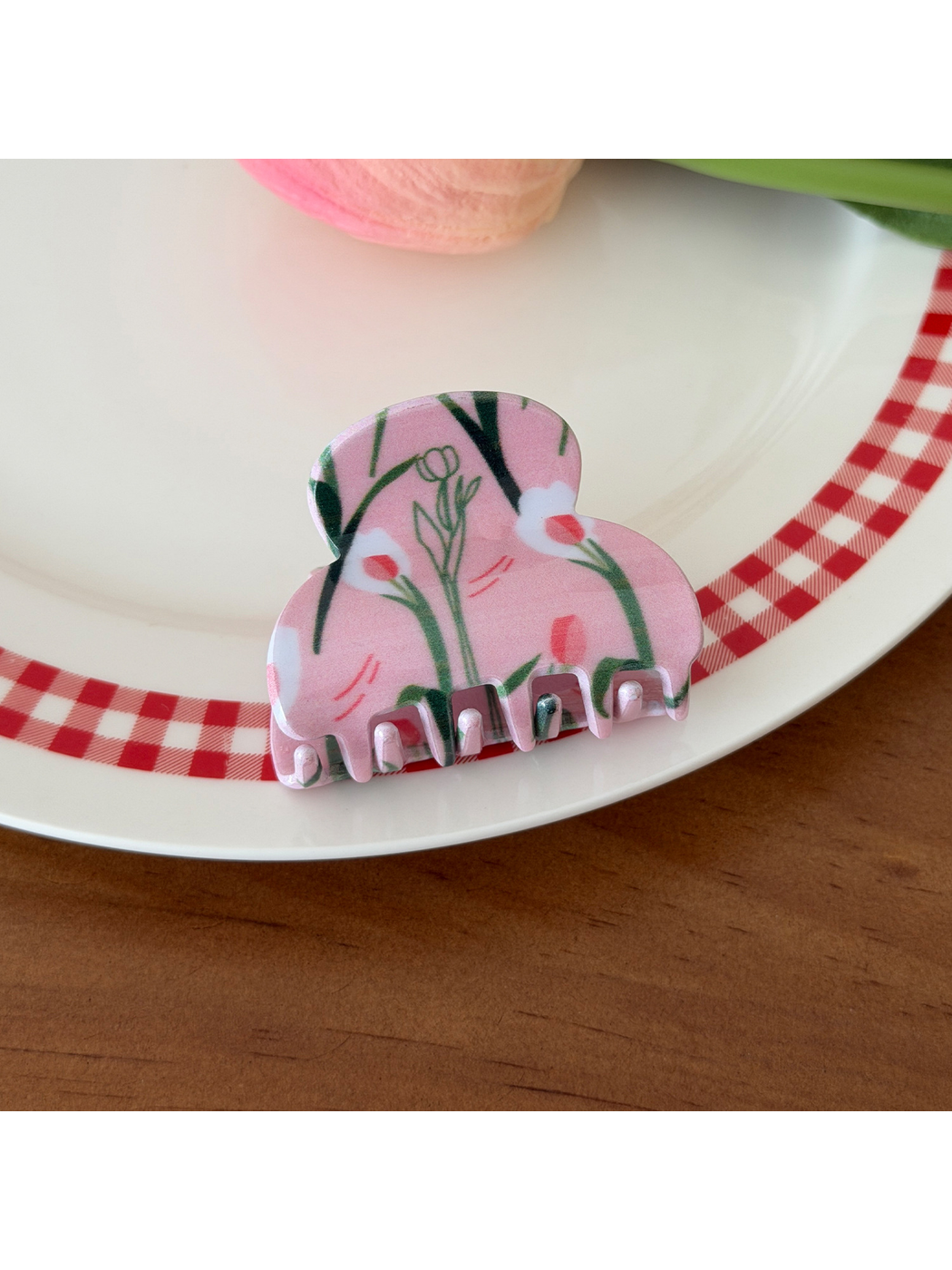 Beau - Sweet Floral Print Acetate Claw Clip