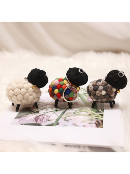 Keypus - Adorable Felt Sheep Keychain Plush Toy Cute