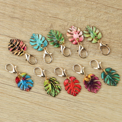 Keypus - Gradient Leaf Design Keychain Set