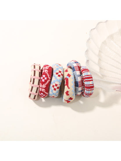 Gifty - Elastic Colorful Towel Hair Ring Set