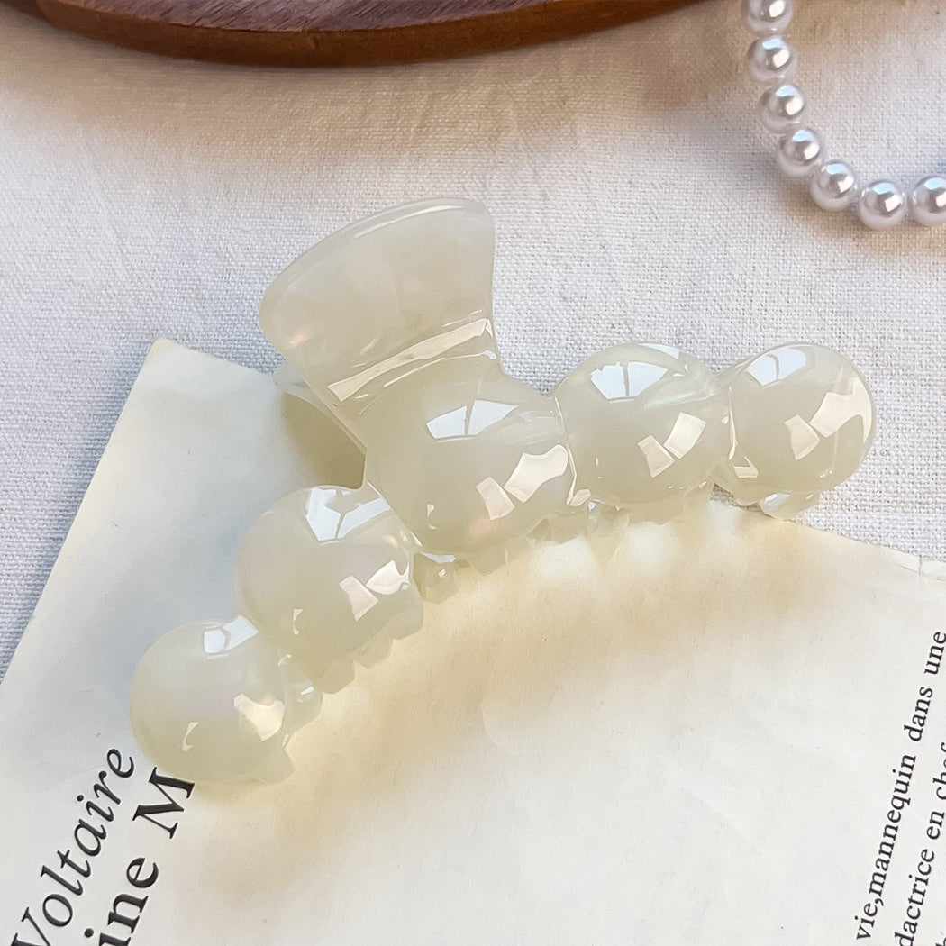Beau - Round Wave Acetate Plate Claw Hair Clip