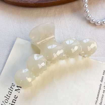Beau - Round Wave Acetate Plate Claw Hair Clip