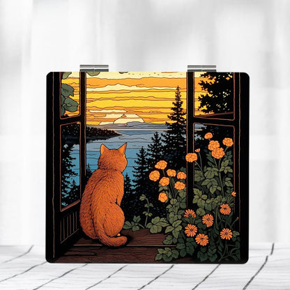 Mirroray - Sunset Cartoon Folding Glass Makeup Mirror