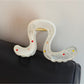 Beau - White Geometric Hair Claw Clip
