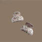 Beau - Floral Print Bow Plastic Hair Claw Clip